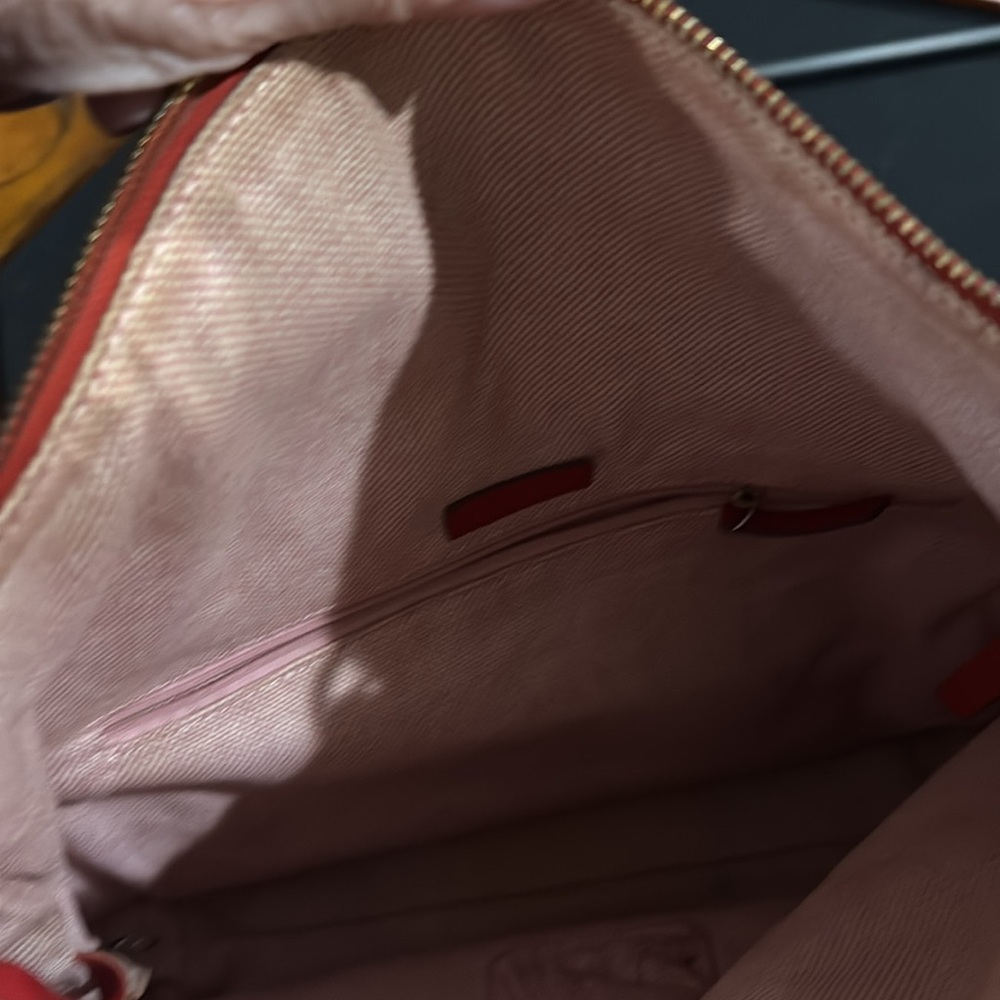 Dooney & Bourke Red Leather Hobo Bag - Picture 5 of 9